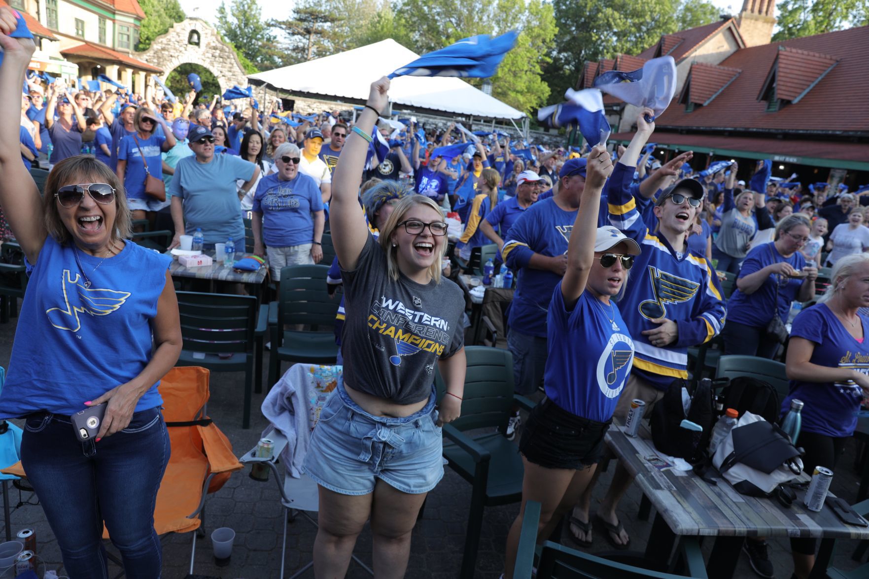 Stanley Cup watch party at Grant's Farm